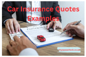 Car Insurance Quotes Examples